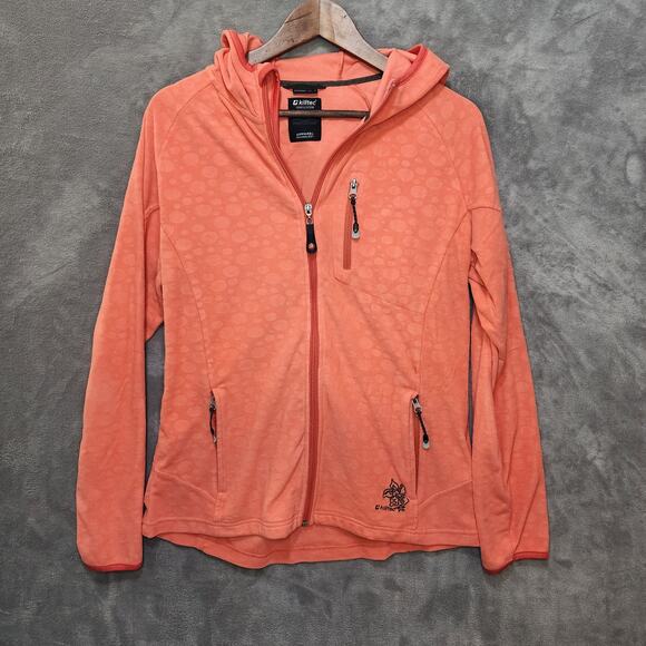 Killtec Women's 12 Orange Bubble Print Fleece Outdoor Jacket - Picture 1 of 9
